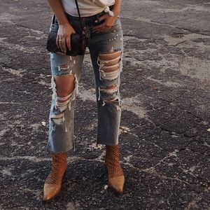 One Teaspoon Hooligan Crop Jeans